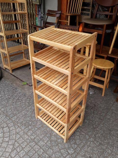 KỆ GIÀY DÉP GỖ 6 TẦNG 45CM