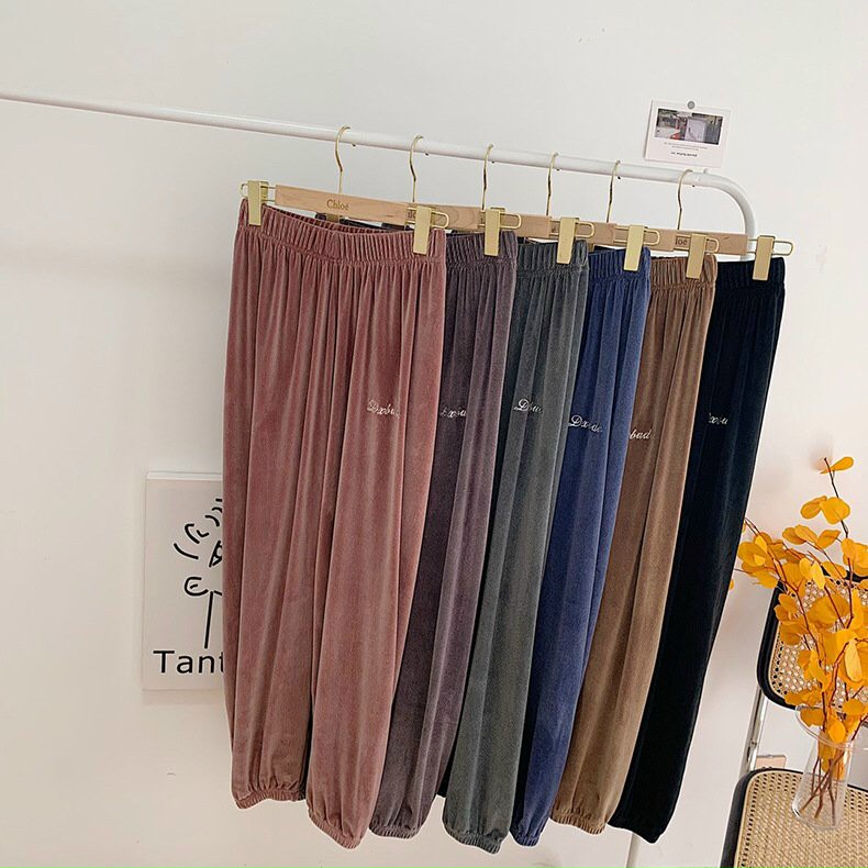 Quần Nỉ Bông Nữ, Bo Gấu, Cạp Cao