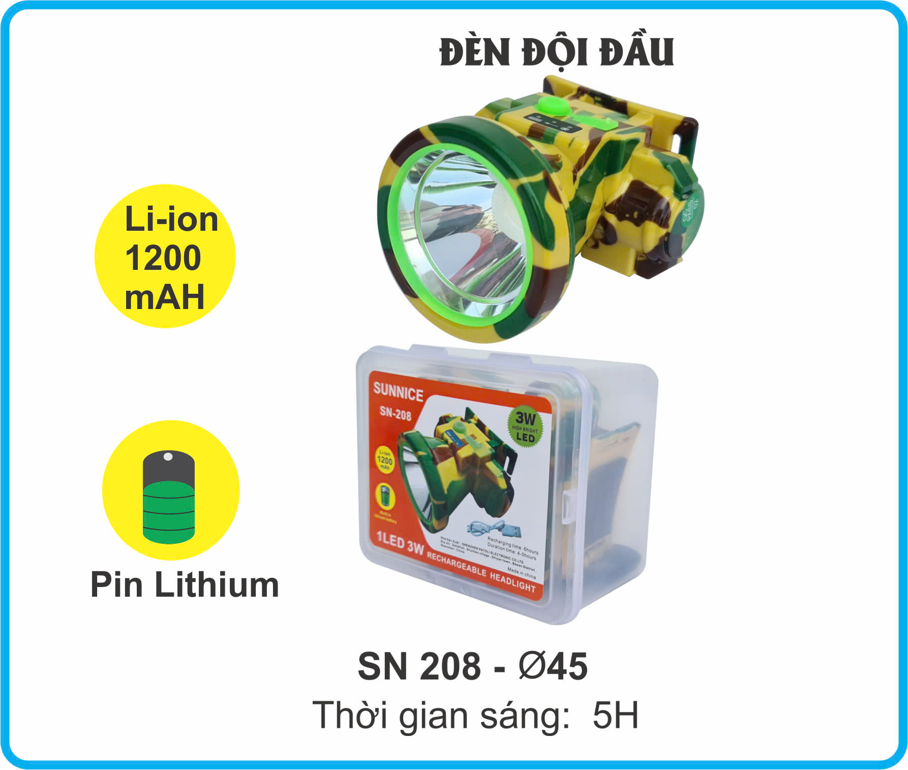 Đèn Đội Đầu 208