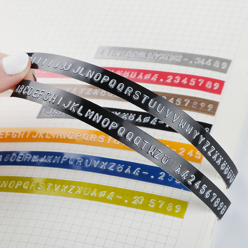 Multi-color manual 3D embossing label maker/typewriter upgrade version C101 manual printer for replacing Motex E101