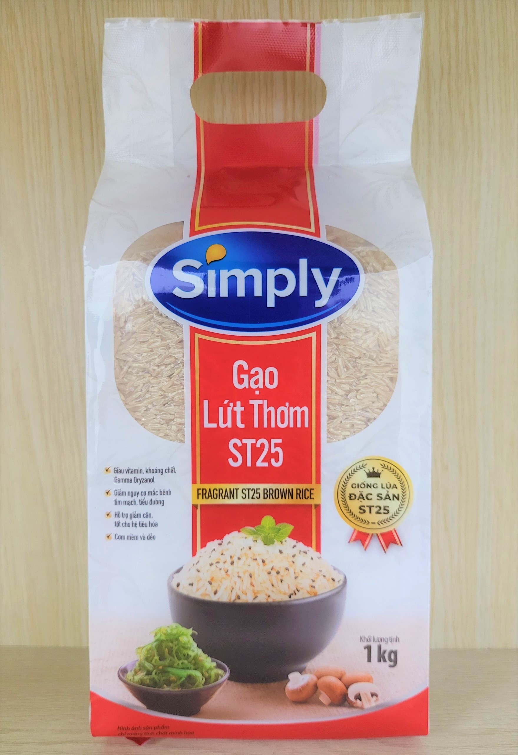 Simply gạo lứt thơm fragrant st25 brown rice