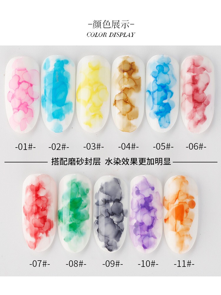 Set cồn loang cherry 12 chai trang trí móng