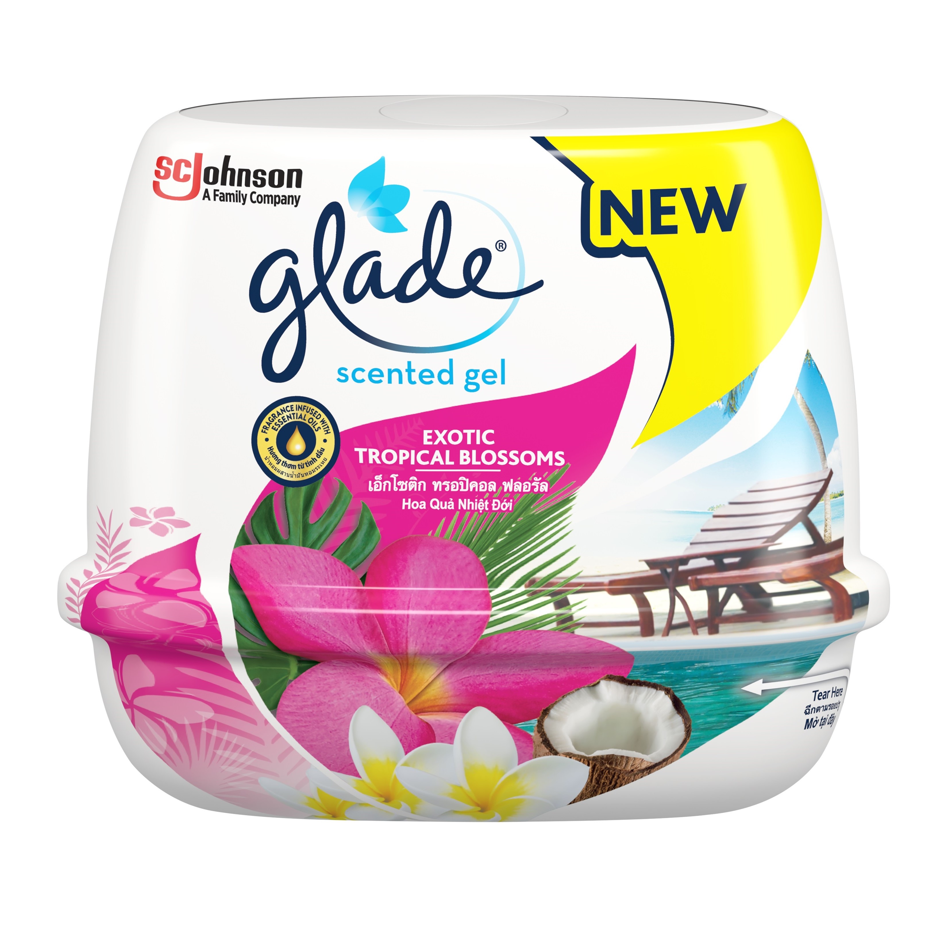 Sáp thơm để phòng, xe hơi khử mùi glade 180gr thái lan