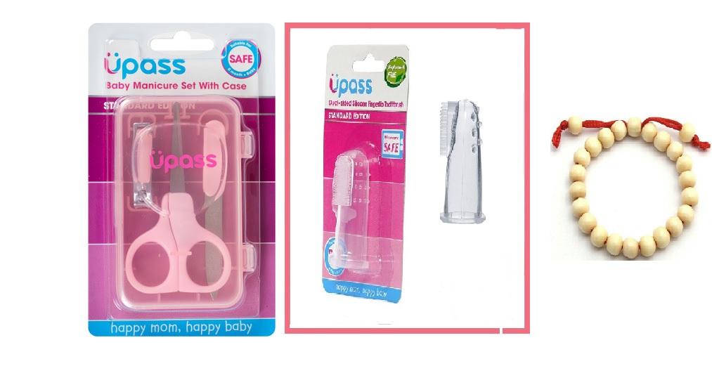 [COMBO 2 MÓN KÈM QUÀ TẶNG] Hộp Dụng Cụ Chăm Sóc Móng Tay UPASS UP4007N + Rơ Lưỡi Xỏ Ngón Silicone UPASS / UP4001C Cho Bé- Tặng Kèm Vòng Dâu Tằm Cho Bé