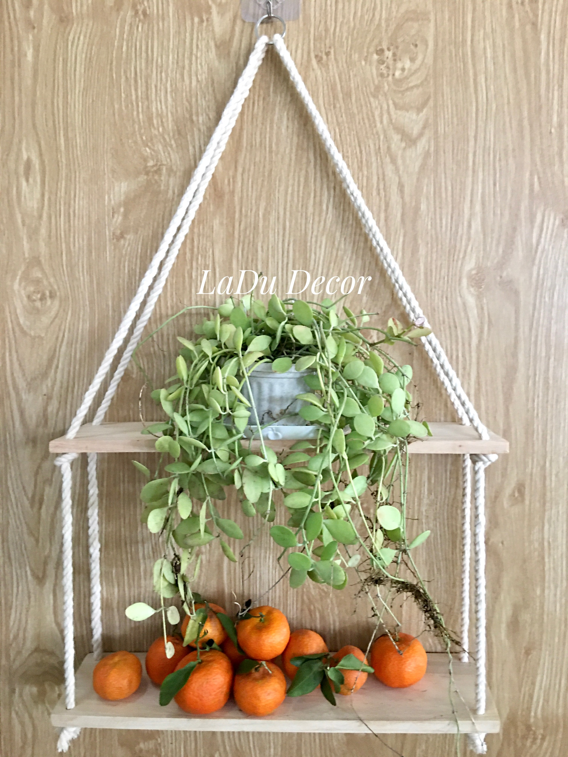 [Gỗ Quế Thơm Tự Nhiên,Tặng Kèm Khoen,Có Video] Kệ Treo Tường Bằng Gỗ Quế Thơm Tự Nhiên-LaDu Decor