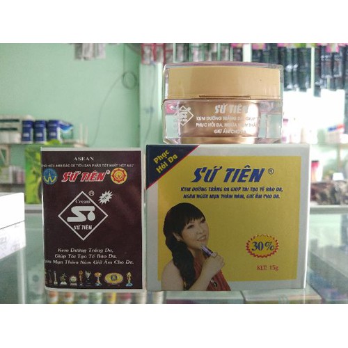 [HCM]MỸ PHẨM SỨ TIÊN KEM DƯỠNG TRẮNG CHỐNG LÃO HÓA CAO CẤP MÀU ĐỒNG