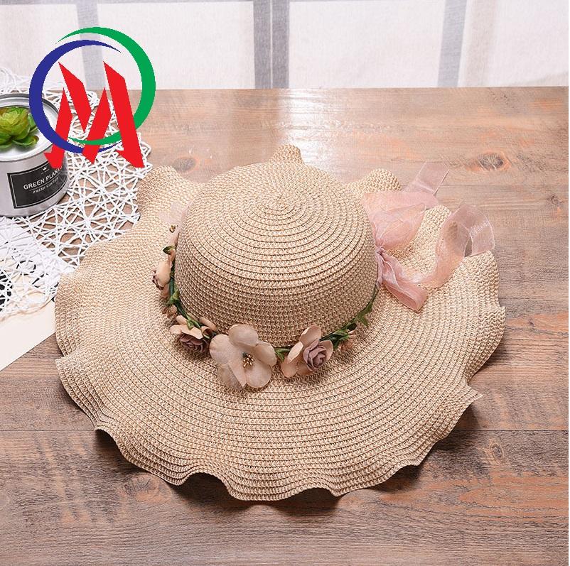 [HCM][Hàng hót - Giá rẻ] Mũ đi biển vành rộng có vòng hoa
