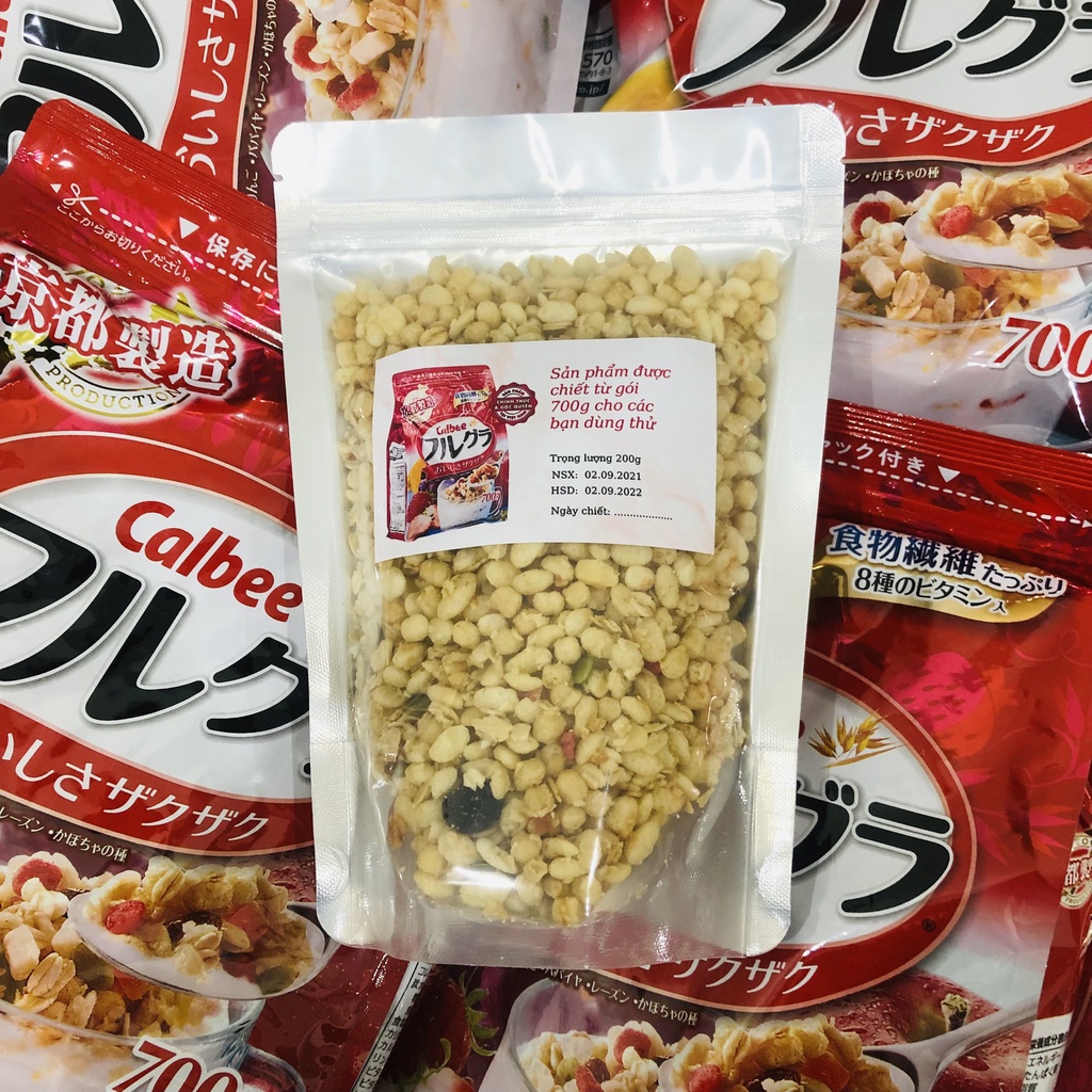 Ngũ cốc Calbee đỏ 800g - Ngũ cốc trái cây Calbee Nhật