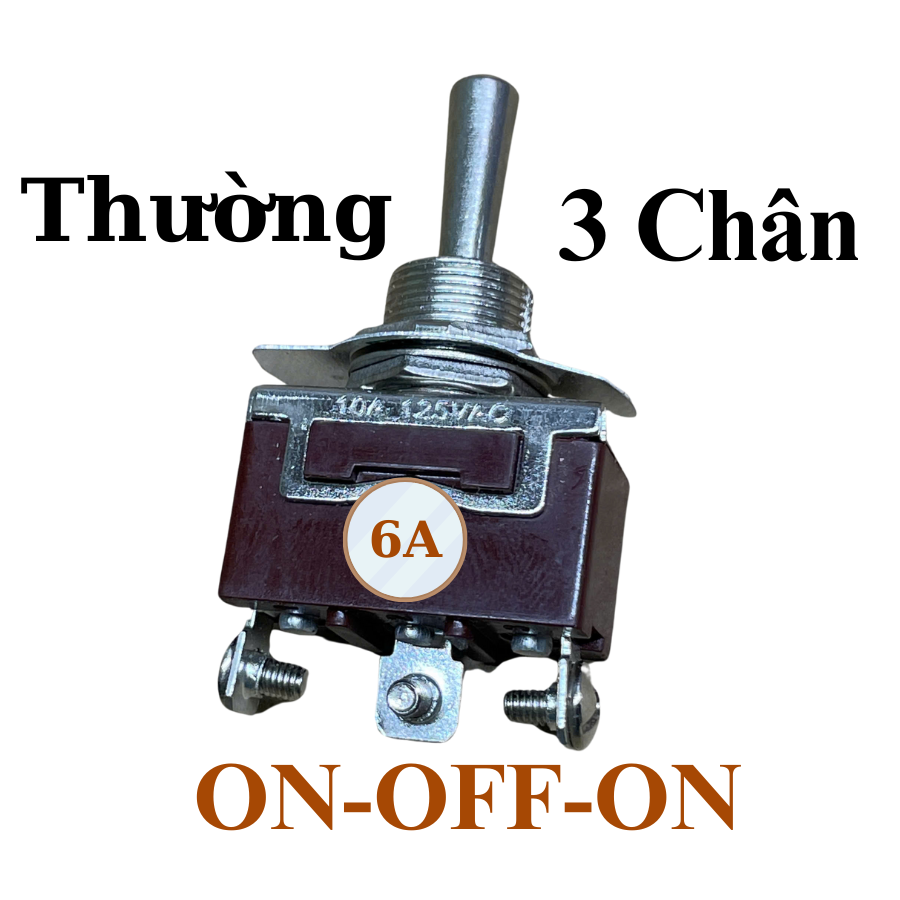 Công tắc gạt đảo chiều 3A-6A-10A-15A lỗ khoét 12mm - Linh kiện điện tử Quỳnh Diễn