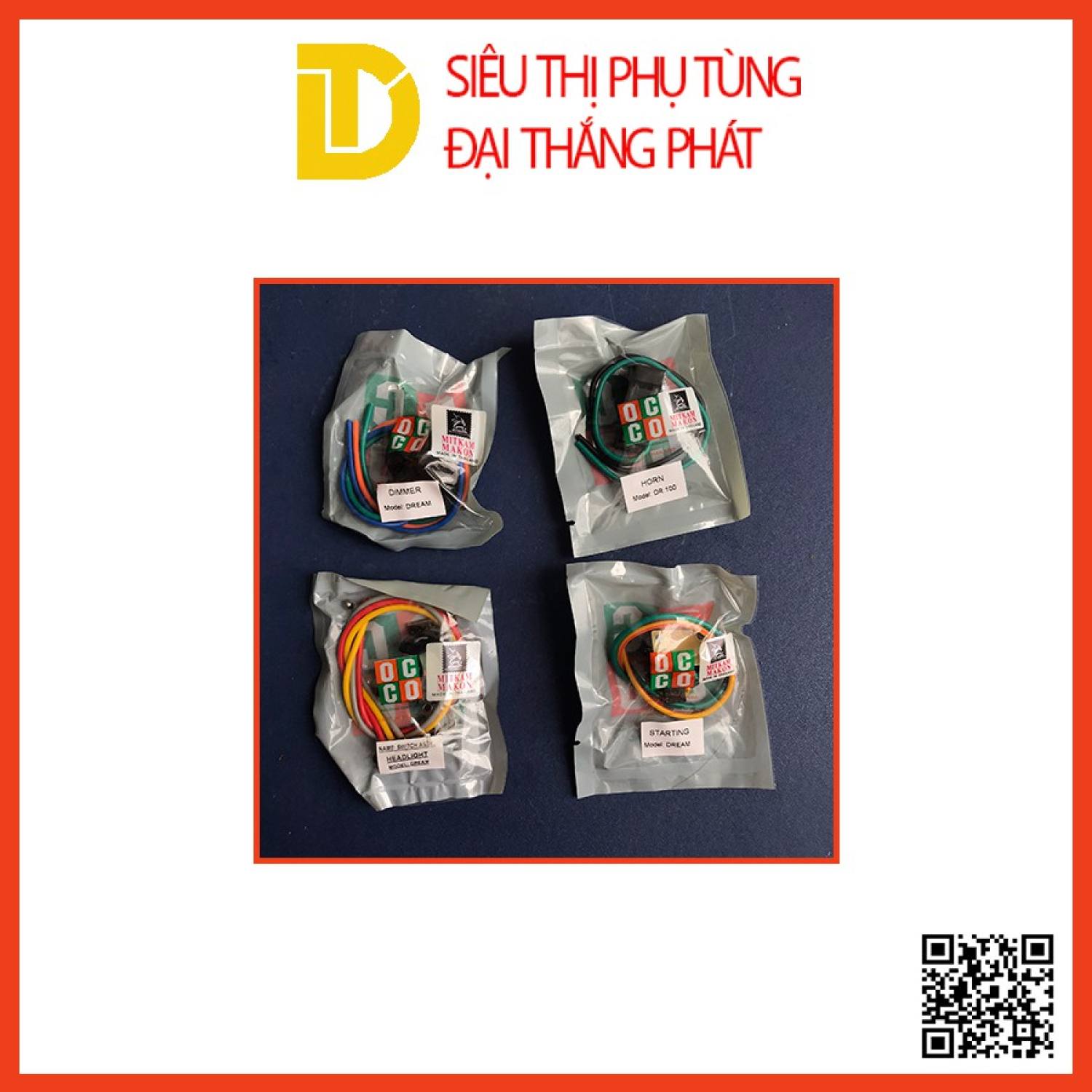 Bộ nút công tắc xe Dream hàng Occo Thái xịn