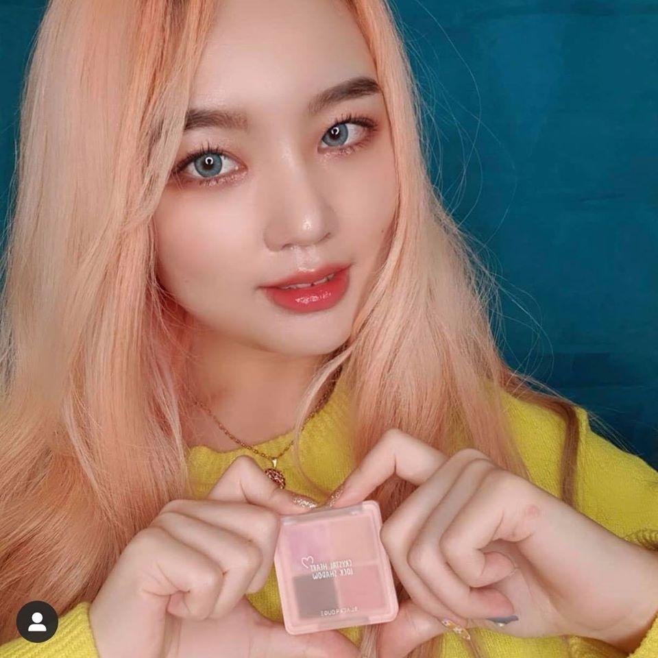 [HCM]Phấn mắt 4 ô Black Rouge Crytal Heart Lock Shadow (ib chọn màu)