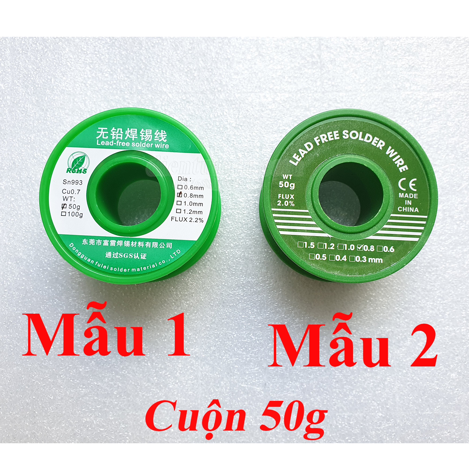 THIẾC HÀN Sn99.3 99.3% 0.8mm - Cuộn 50g 100g