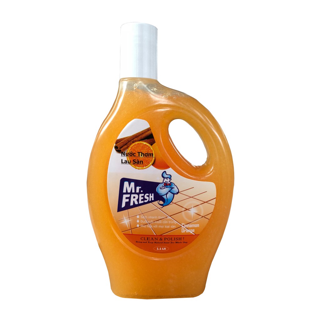 Nước thơm lau sàn Mr.Fresh 1.1L(Chanh xả - Xanh lá)