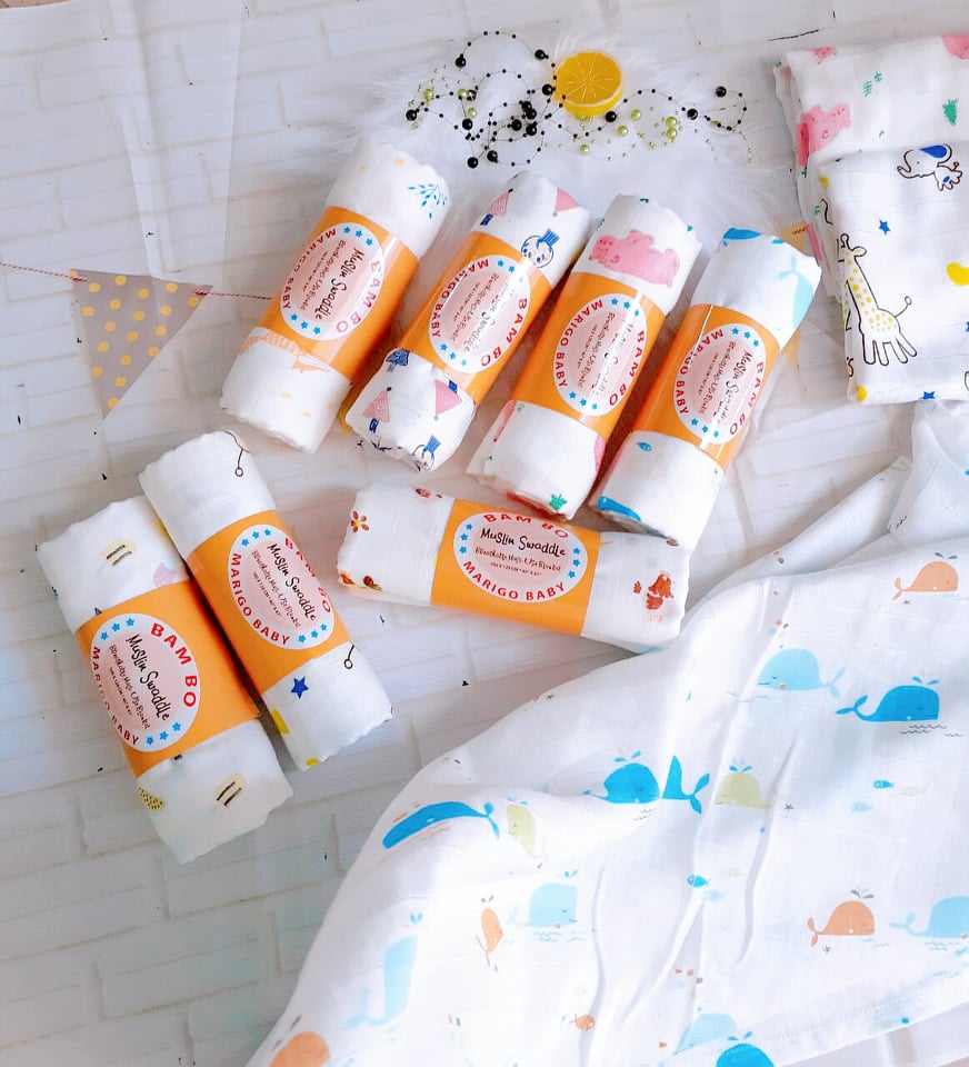 Khăn tắm sợi tre Muslin xuất Hàn cho bé