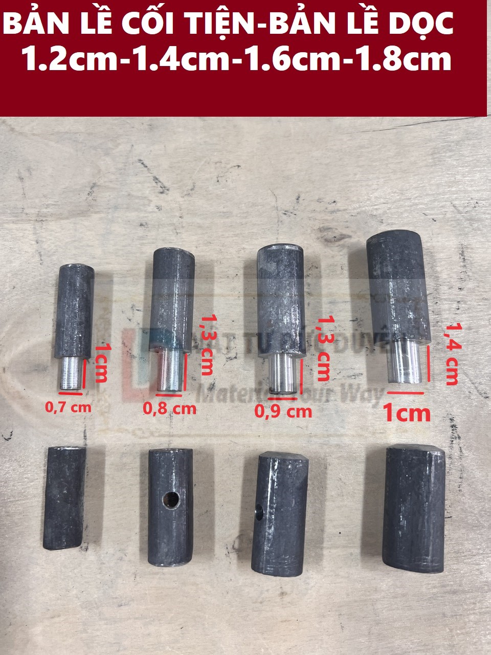 Bản lề cối tiện- Bản lề cối dọc đủ kích cỡ
