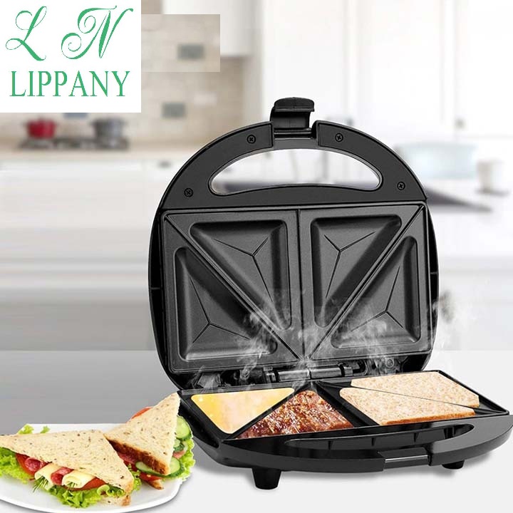 Electric sandwich makers, toaster bread toaster breakfast hamburger machine compact design plastic + Metal