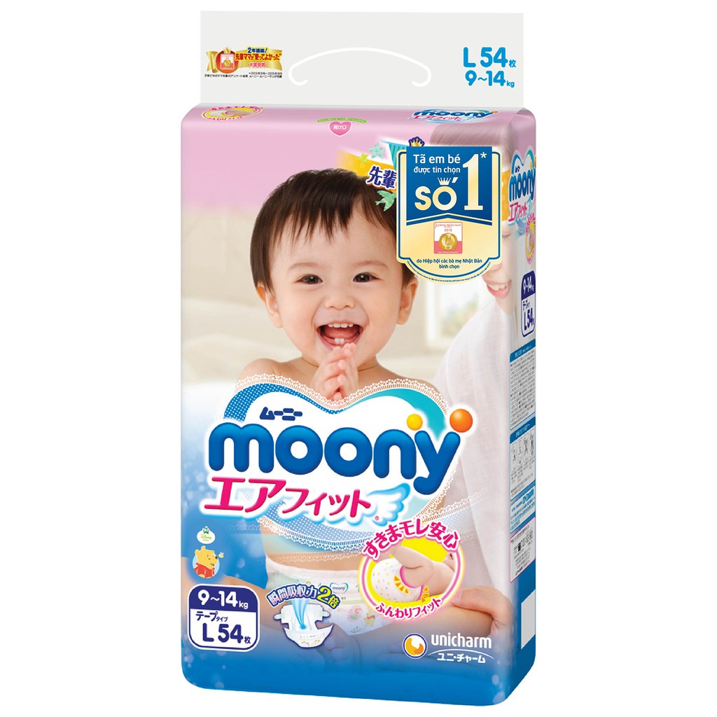 [HCM]Tã Dán Moony S84 - M64 - L54