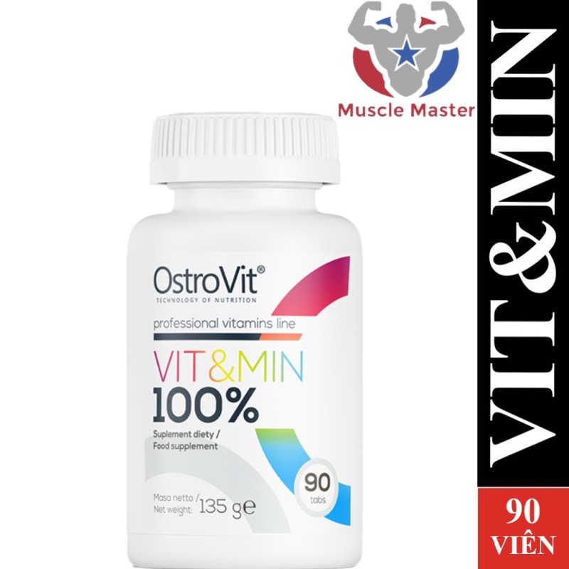 Thực Phẩm Bổ Sung Vitamin và Khoáng Chất Ostrovit Vit & Min 100% 90 Viên