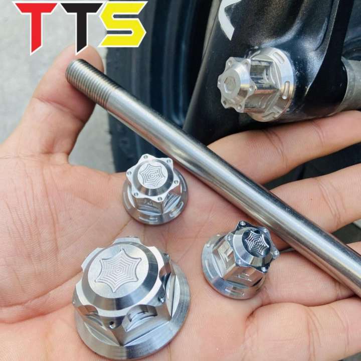 Cốt tán Salaya inox 304 cho xe Vario, Click thái, tán bánh sau, cục canh bánh trước