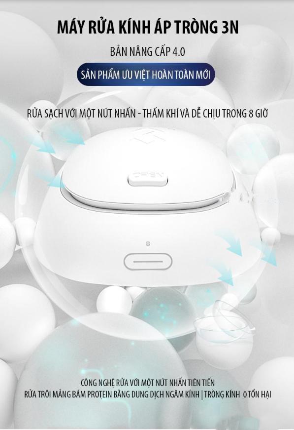 Smart Store - Máy Rửa Kính Áp Tròng Mini 3N Hàn Quốc(Trắng)