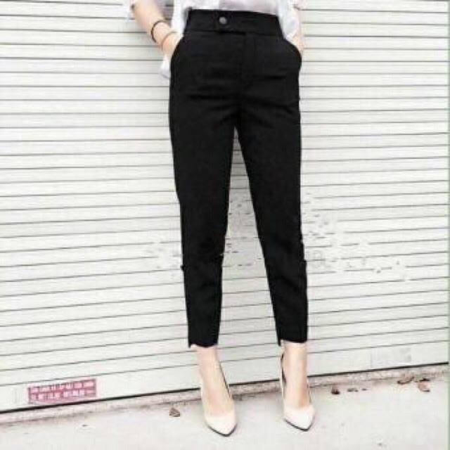 Quần baggy nữ lệch gấu