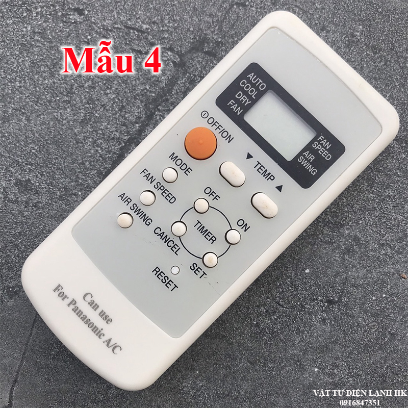 Remote máy lạnh Panasonic 1225 nút cam, điều khiển điều hòa Pana mẫu 4 rẻ