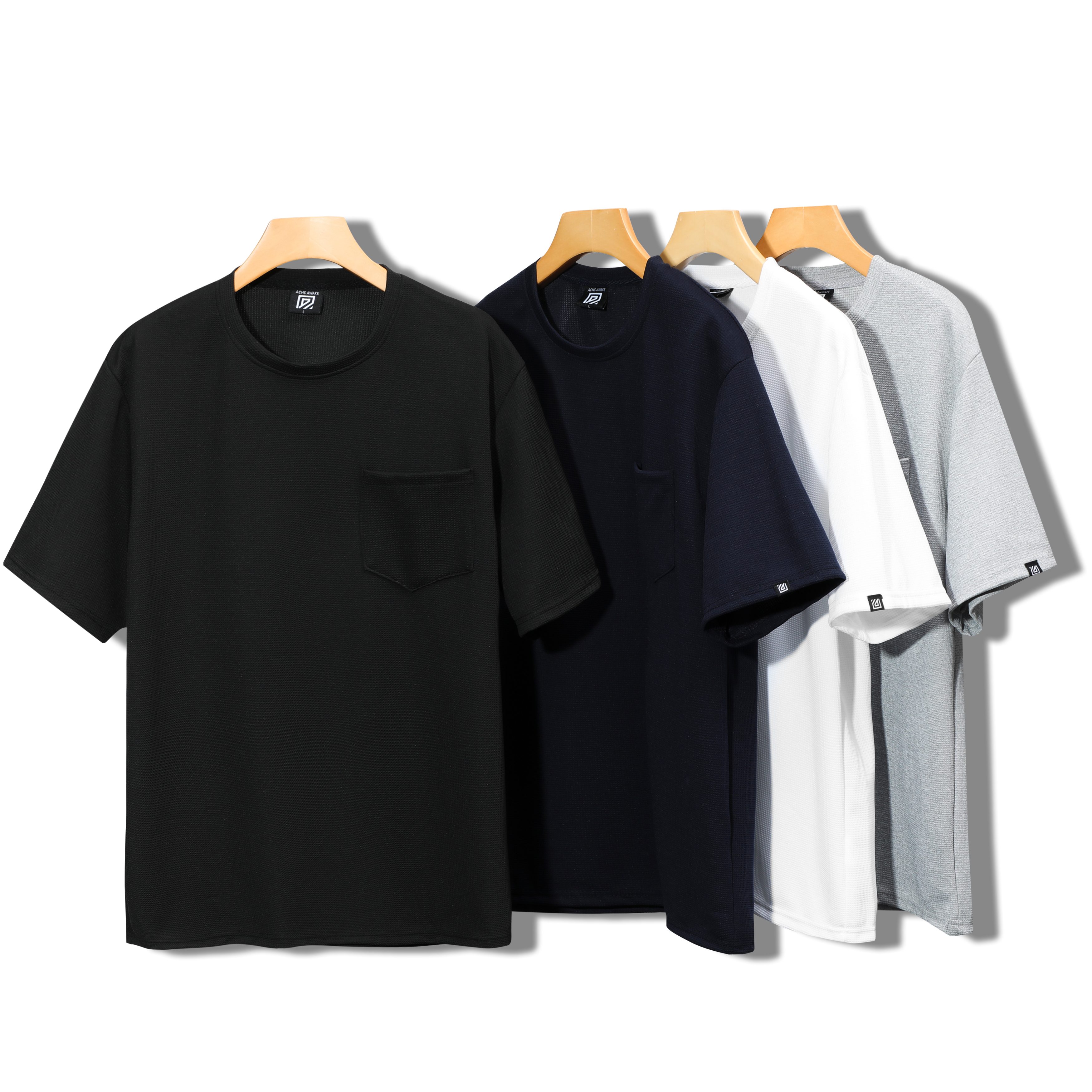 Áo thun Unisex Basic Tee phông trơn nam nữ tay lỡ oversize Vải Waffle