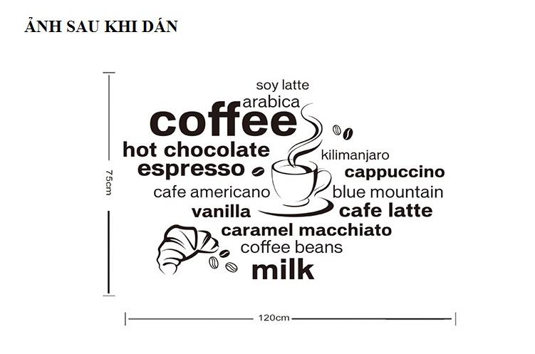 Decal dán tường Cafe- P86- vivadecal