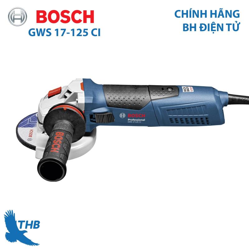 Máy mài góc nhỏ Máy mài góc cầm tay Bosch GWS 17-125 CI Công suất 1700W Đĩa mài 125mm Bảo hành 6 tháng
