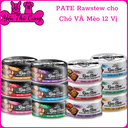 Pate Holistic RawStew Cho Chó Mèo (Lon 80g)-YEUTHUCUNGDAKNONG
