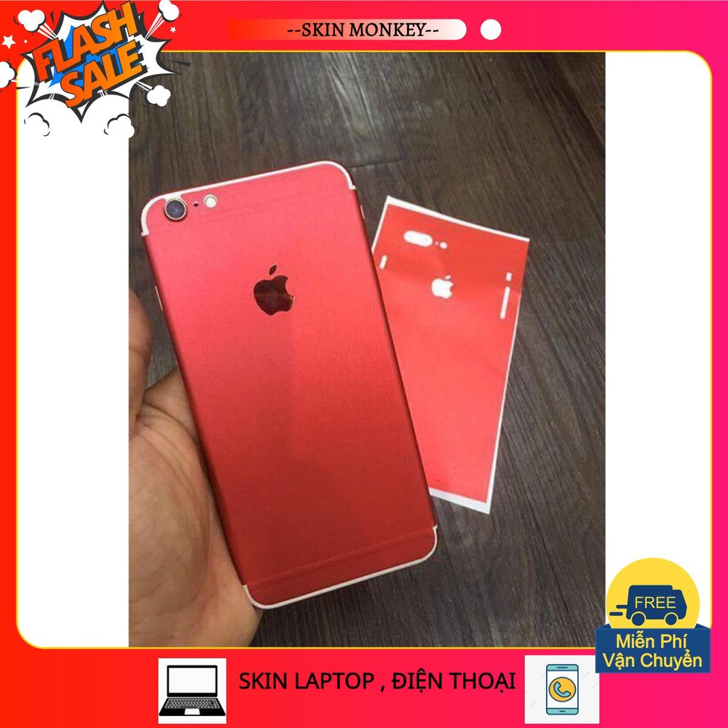 - miếng dán skin iphone 6,6+/7,7+/8 màu đỏ m18