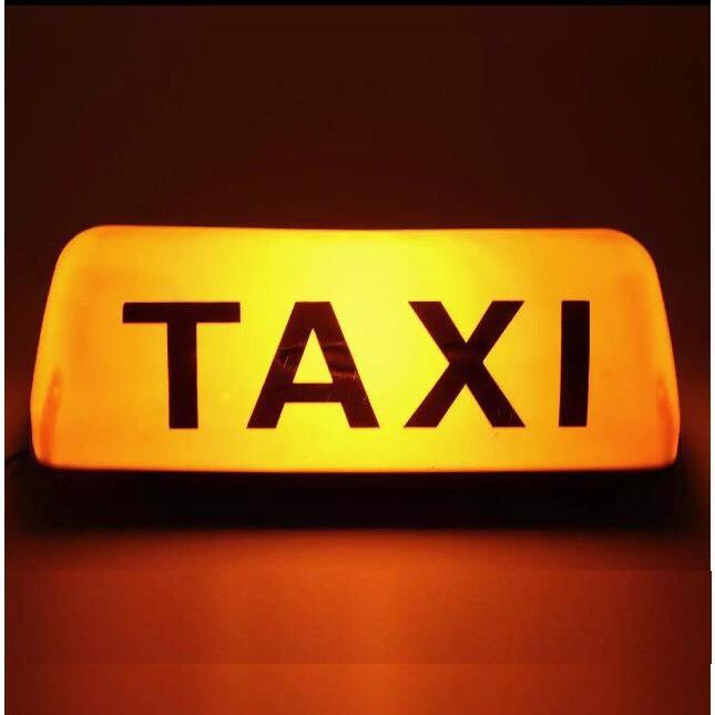 Mào Taxi Có Đèn Đế Hút Nam Châm Chắc Chắn [Màu Vàng - Đen] có đèn đấu điện thẳng vào ắc quy xe