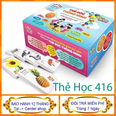 Bộ 416 thẻ học song ngữ anh - việt cho bé Bộ thẻ Song Ngữ Anh - Việt (có phiên âm) 16 chủ đề the hoc thong minh - centershop