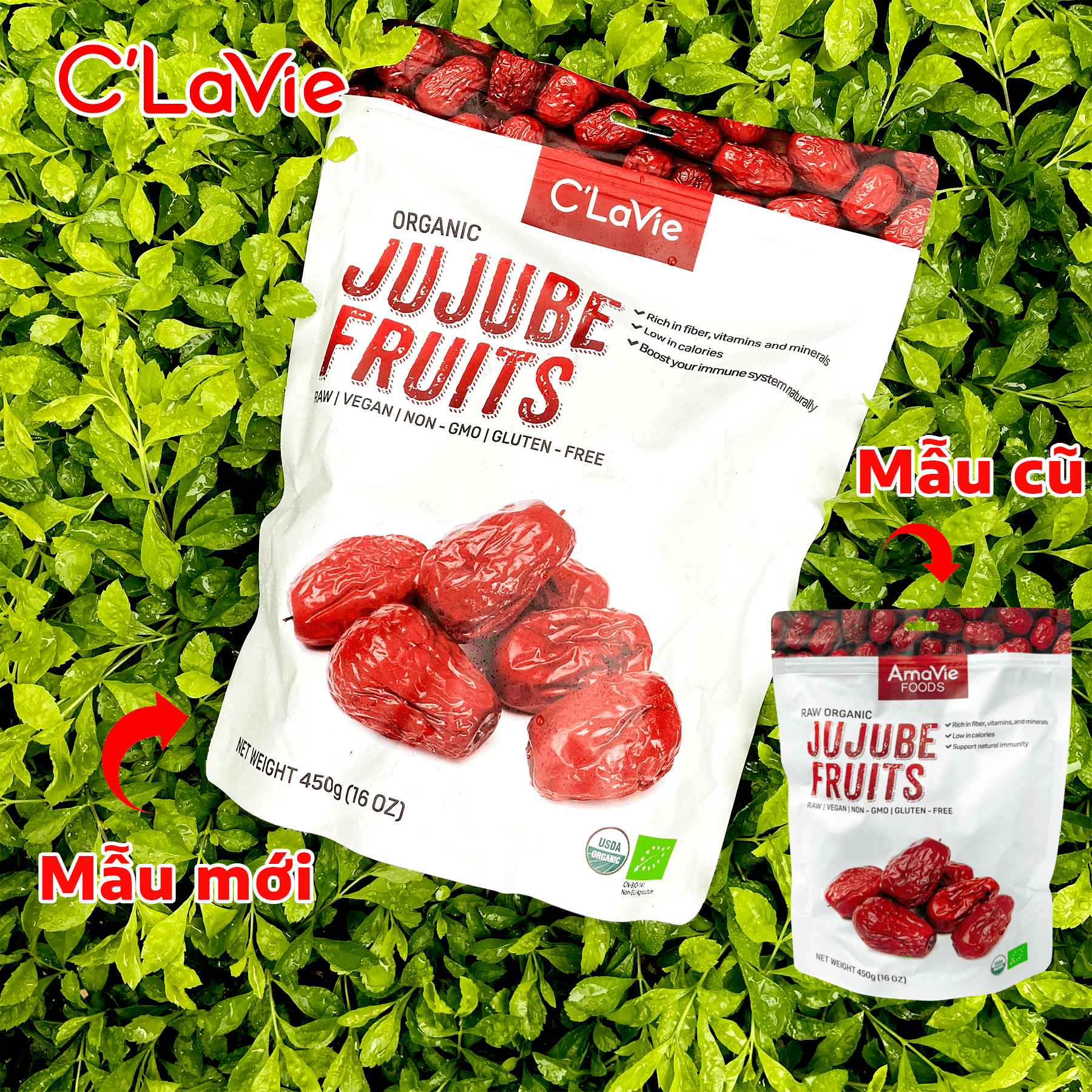 Táo đỏ hữu cơ C'Lavie 450g (Mẫu cũ Táo đỏ hữu cơ Amavie Foods) - Leafhouse hcm