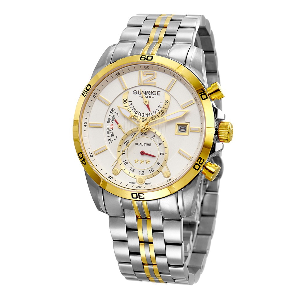 Thông tin chi tiết Đồng hồ nam SUNRISE 1172SA Dual time Chính hãng