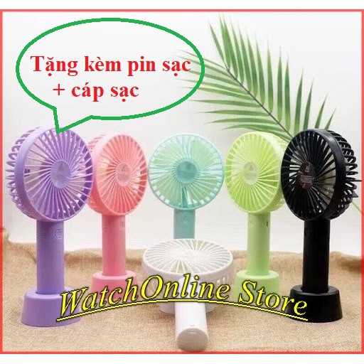 Quạt mini tích điện cầm tay có đế n9