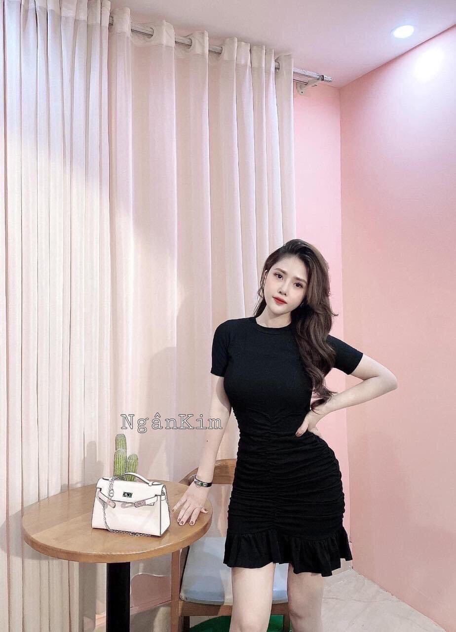 [HCM]Đầm body đuôi cá nhún bèo