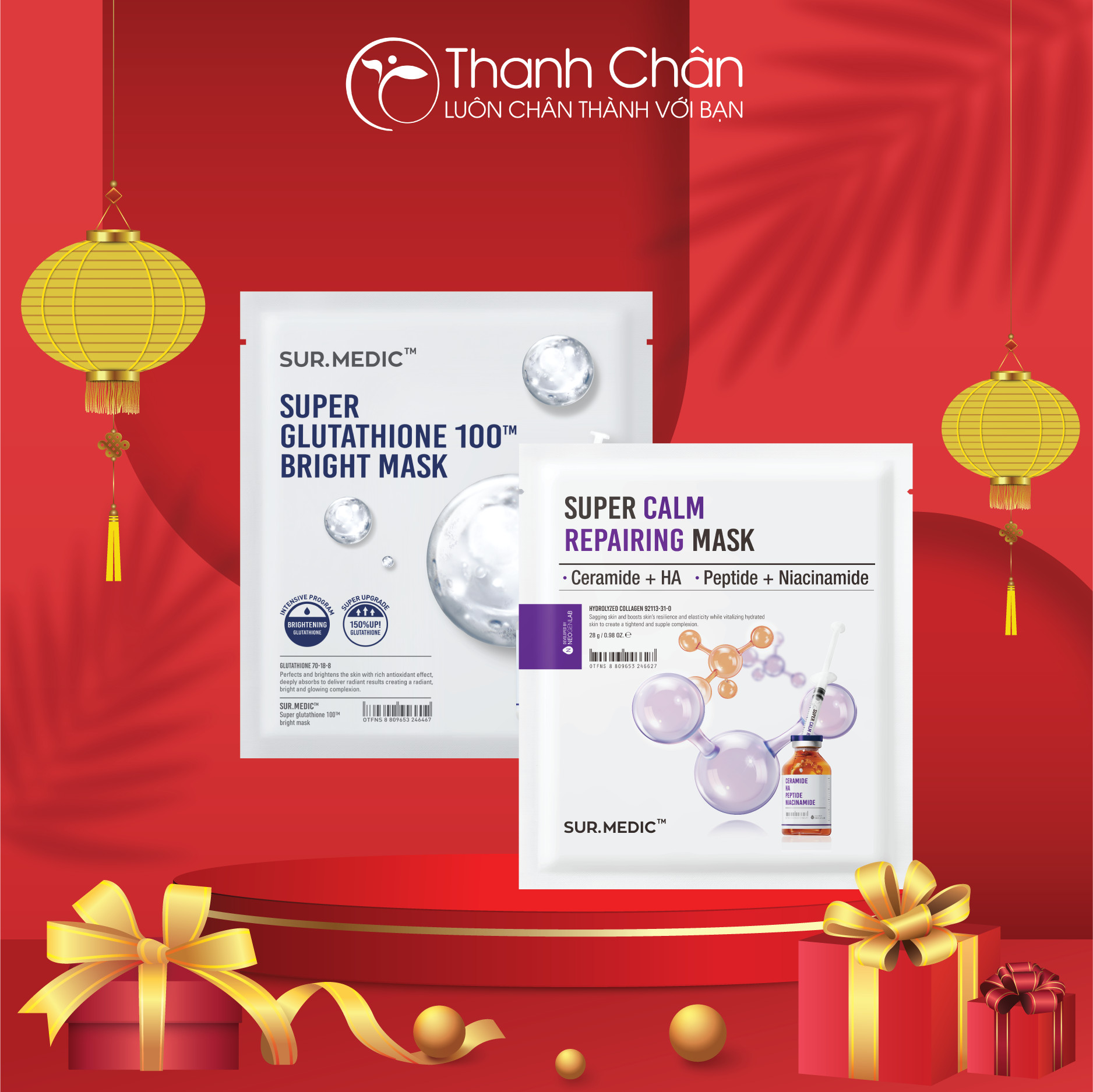 Mặt Nạ Dưỡng Trắng Sur.Medic Bright Glutathione Mask