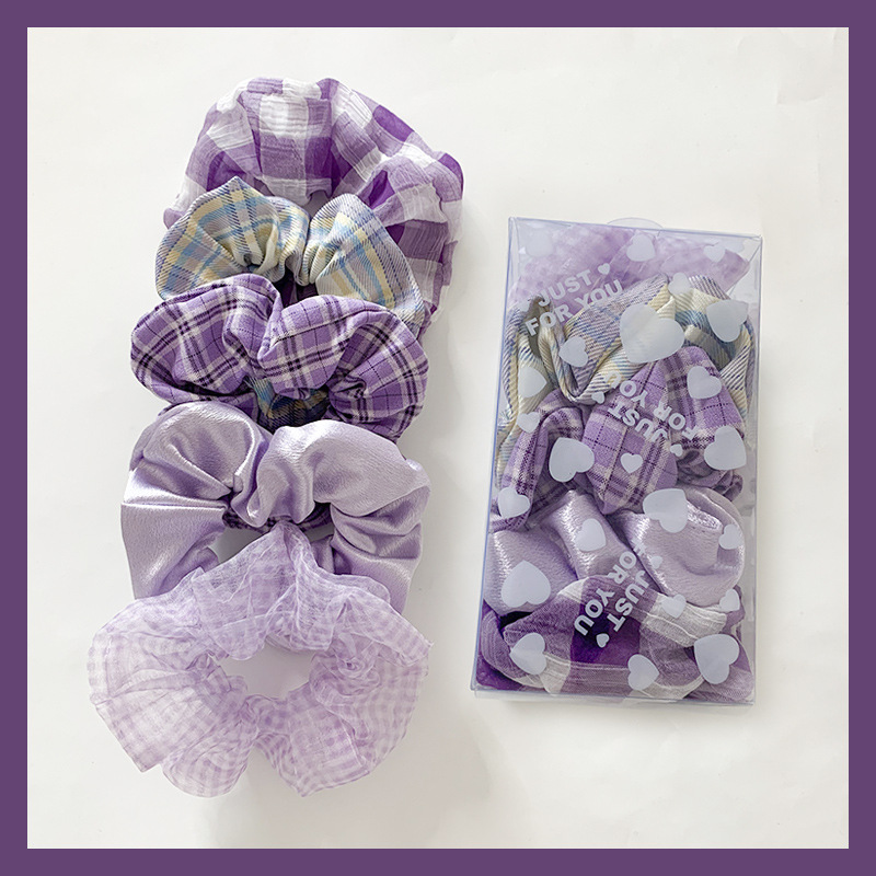[HCM]Set dây cột tóc scrunchies 5 cái - UniLabel