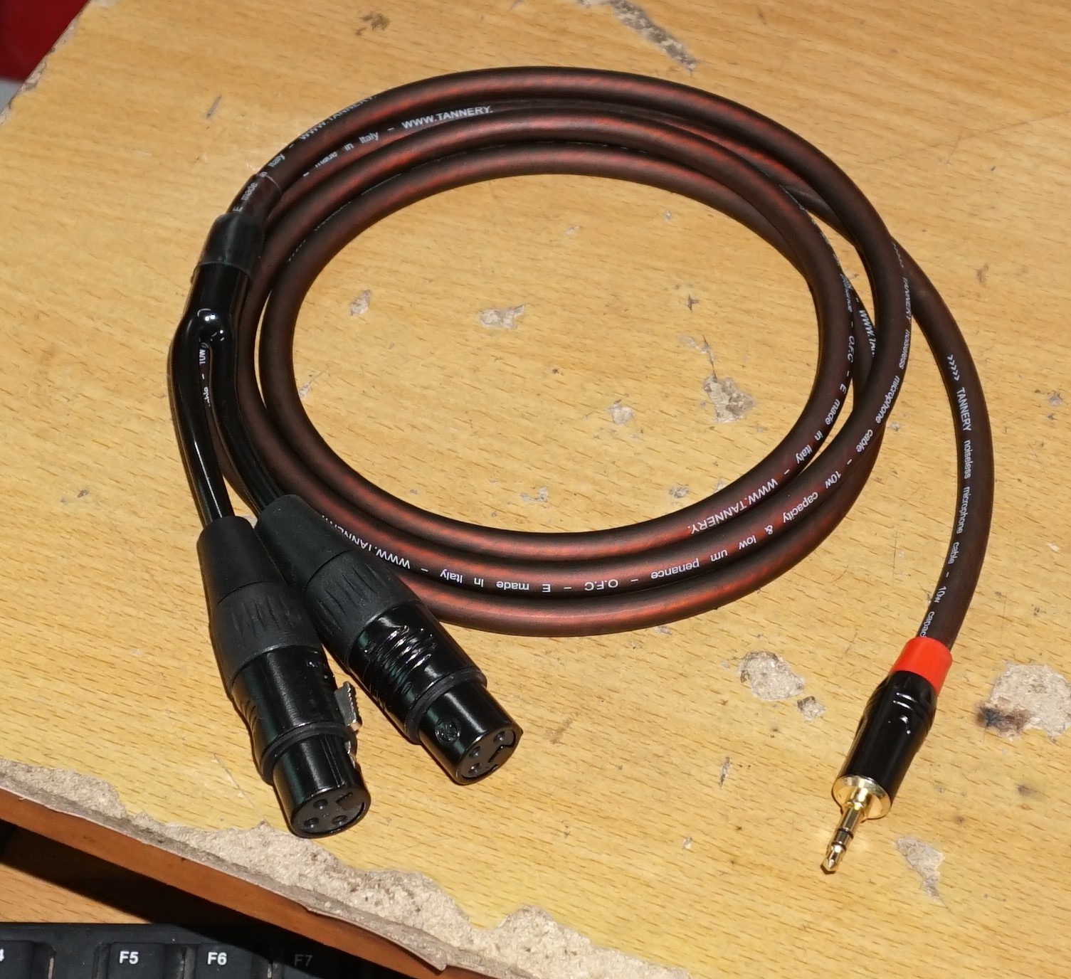 Dây 3.5 ra 2 canon cái dài 1m