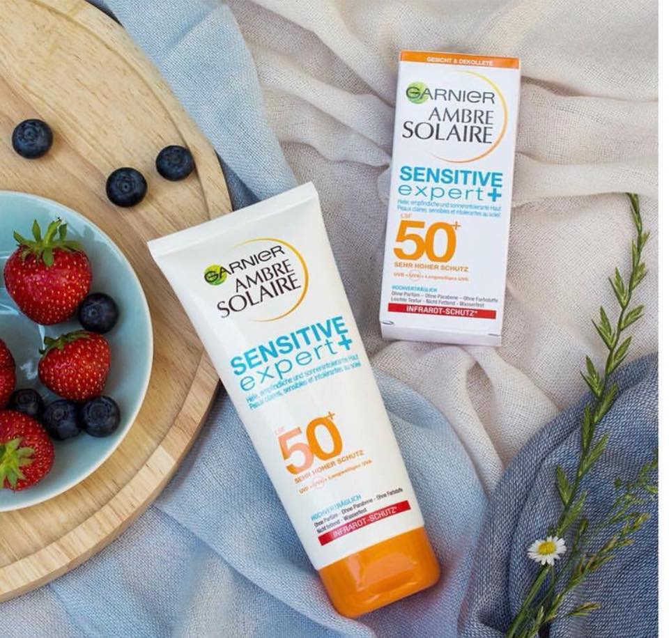 (Review) Kem chống nắng thảo dược Garnier Đức