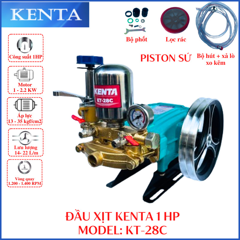 Đầu rửa xe ty sứ, đầu xịt rửa xe áp lực KENTA 1 HP và 2 HP | Công nghệ Nhật Bản | Bảo hành 12 tháng