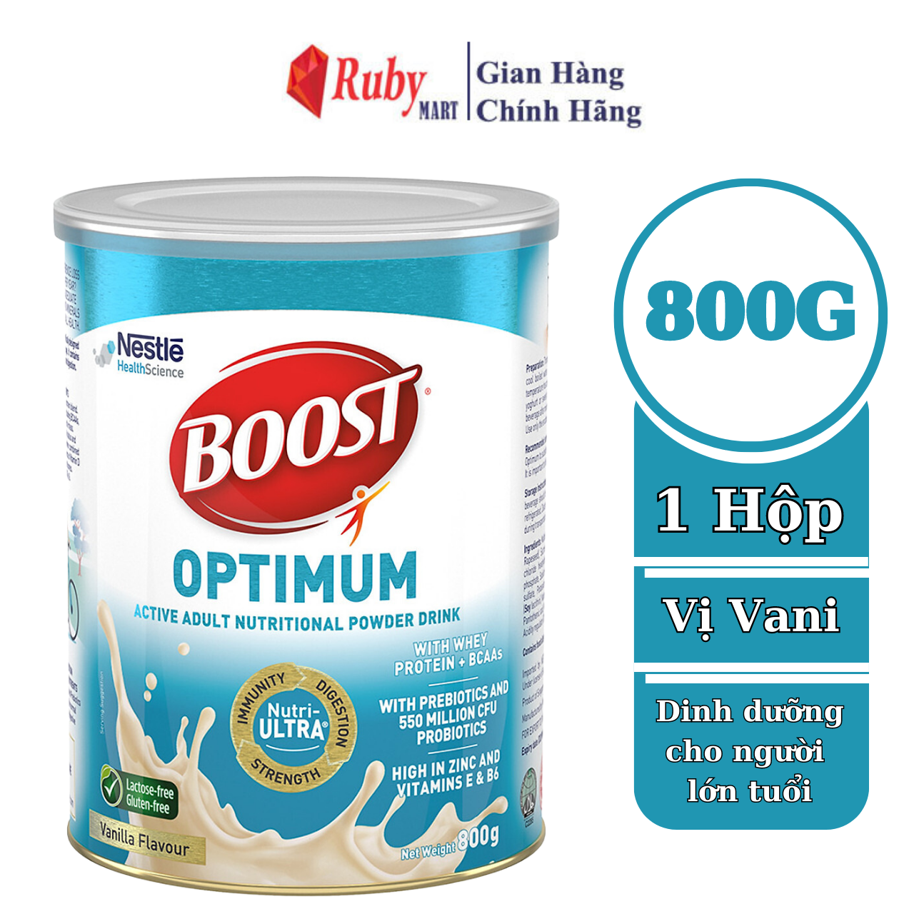 Nestle boost optimum cans 800g nutrition for upper and upper trυng health recovery