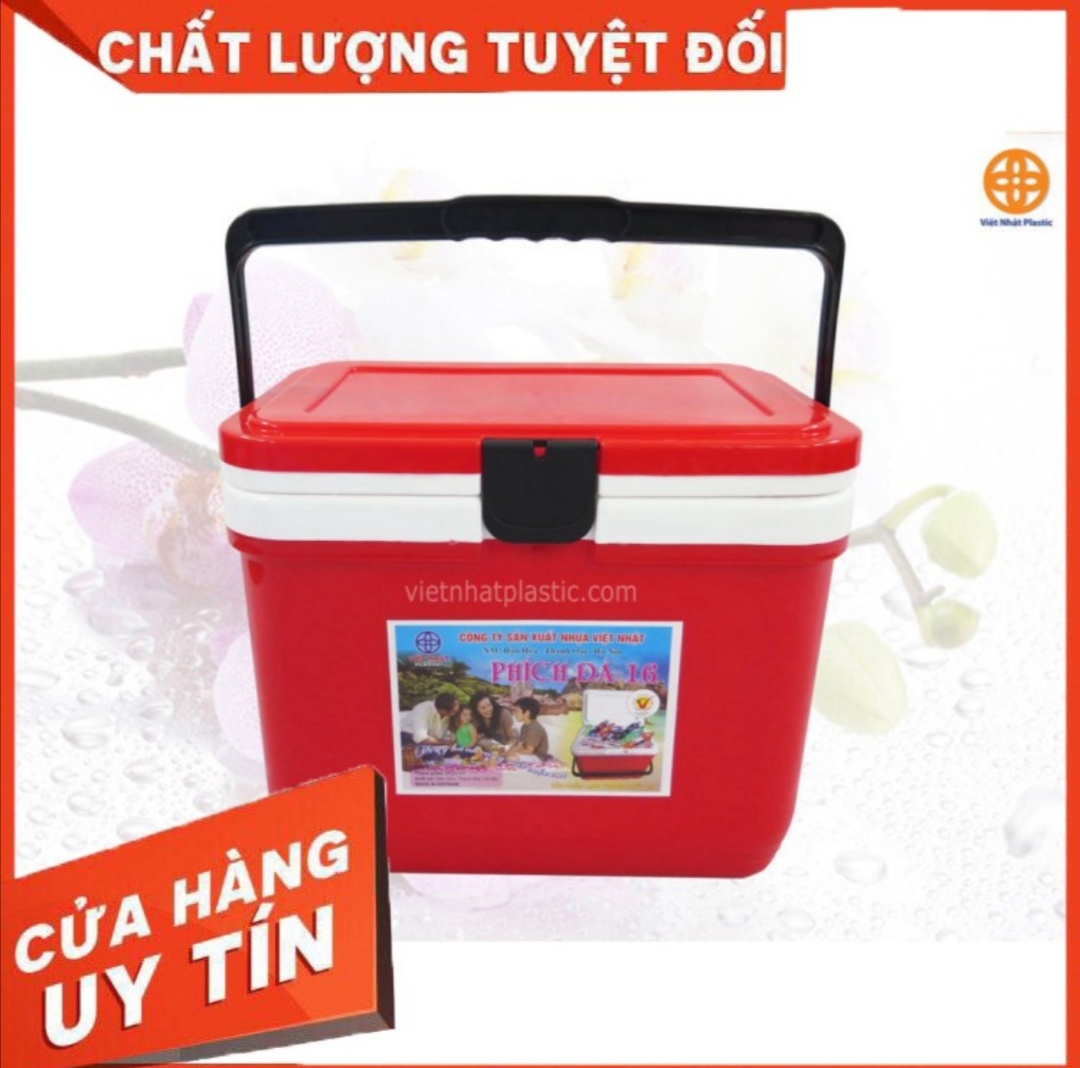 Phích đá, thùng đá vuông giữ nhiệt 13L, 16L, 24L Việt Nhật. Thùng cao cấp 3 lớp giữ nhiệt đến 6 tiếng.