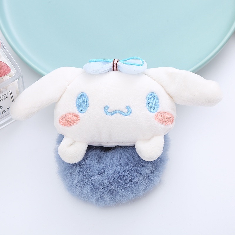 Dây cột tóc lông thú bông Sanrio Kuromi dễ thương