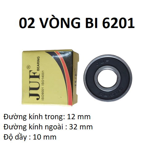 10 vòng bi 6201 JUF