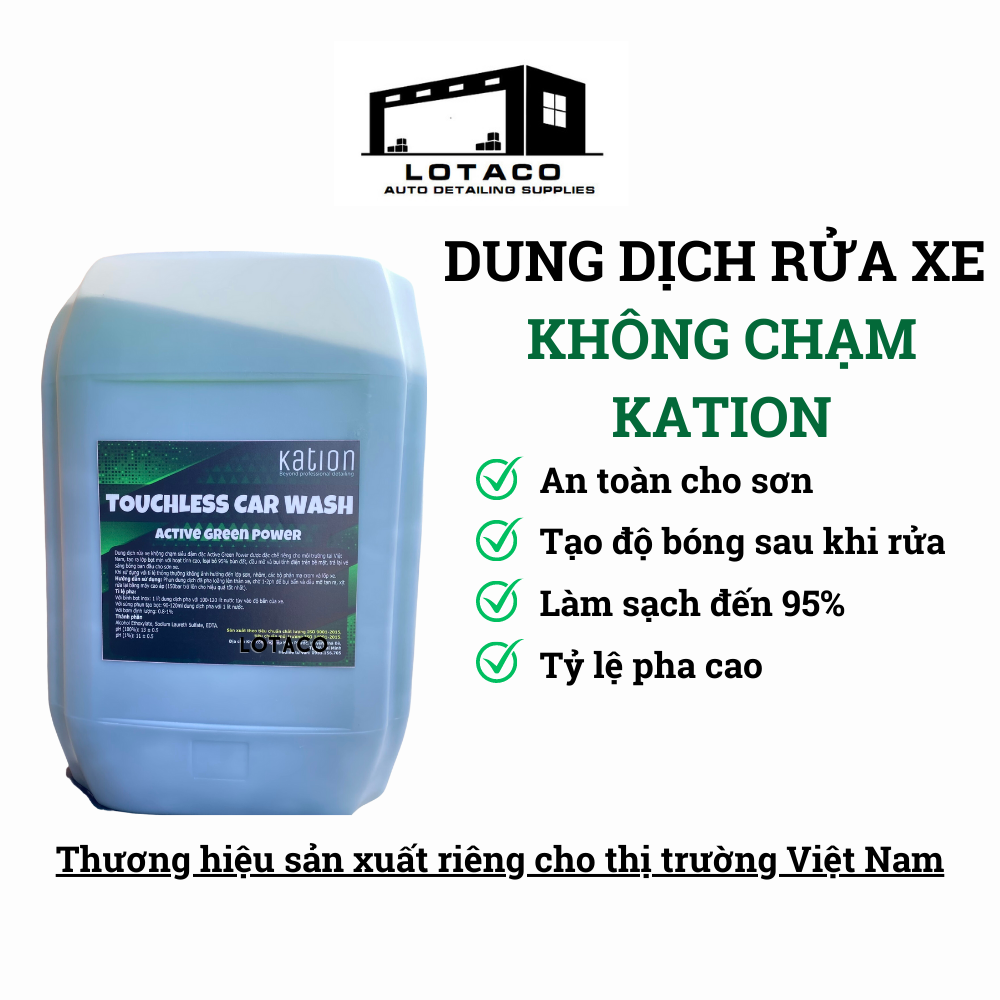 Dung dịch rửa xe không chạm Kation - can 5L