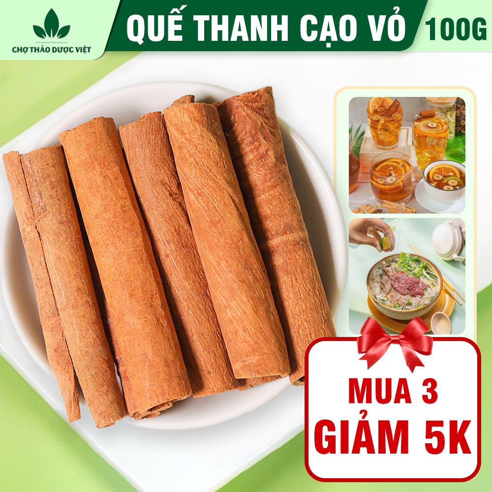 Quế cạo vỏ 100g, quế thanh đẹp 8cm, pha trà, nấu ăn, decor, trang trí, trà quế sạch thơm, cay