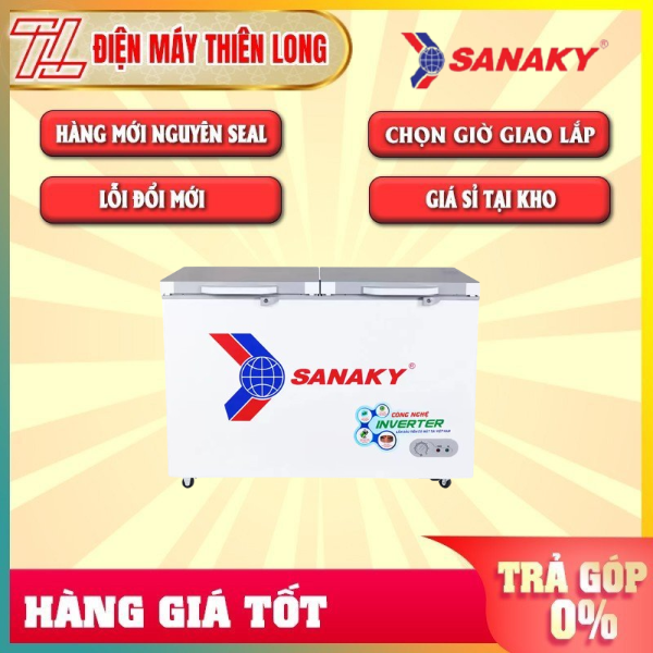 TỦ ĐÔNG INVERTER SANAKY 305 LÍT VH-4099A4K - TRẢ GÓP 0% - GIAO TOÀN QUỐC - NGOÀI HCM TÍNH PHÍ