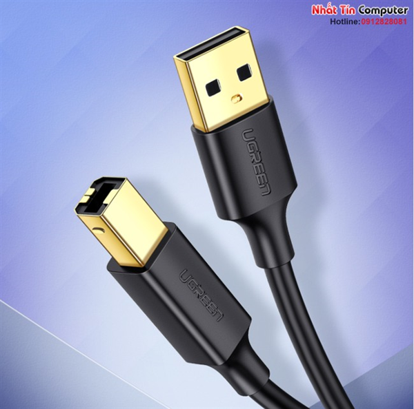 Cáp máy in USB 2m đầu mạ vàng  Ugreen 20847 cao cấp